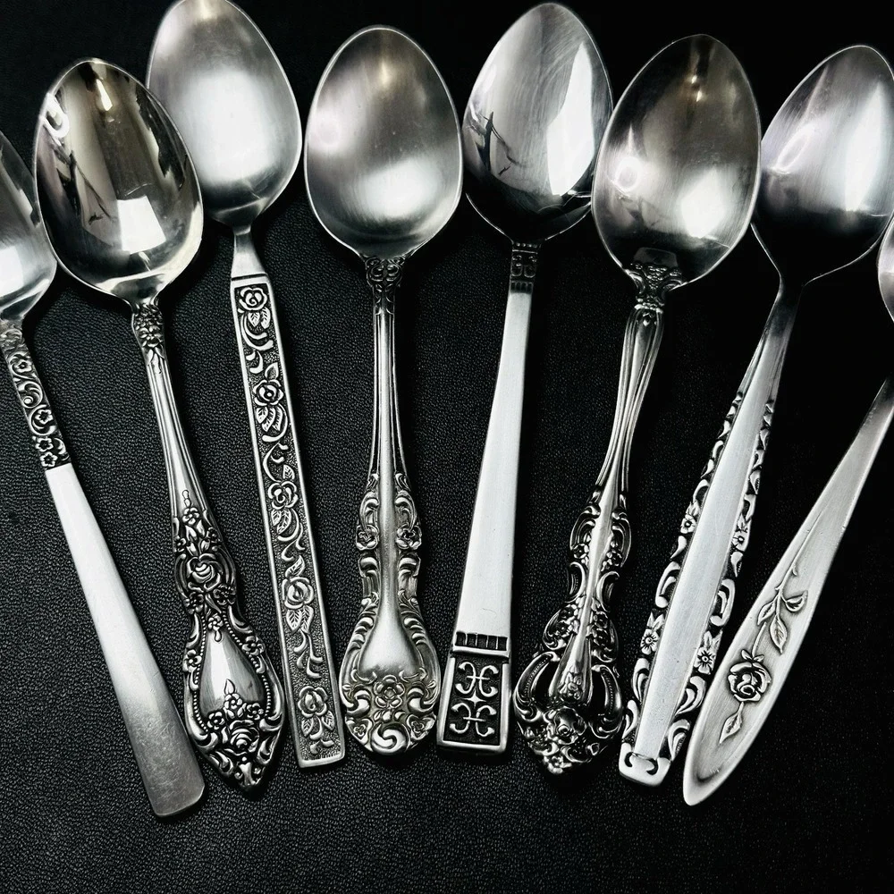 40 Vtg Stainless Flatware Mismatched Japan EKCO National Interpur Oneida Mixed